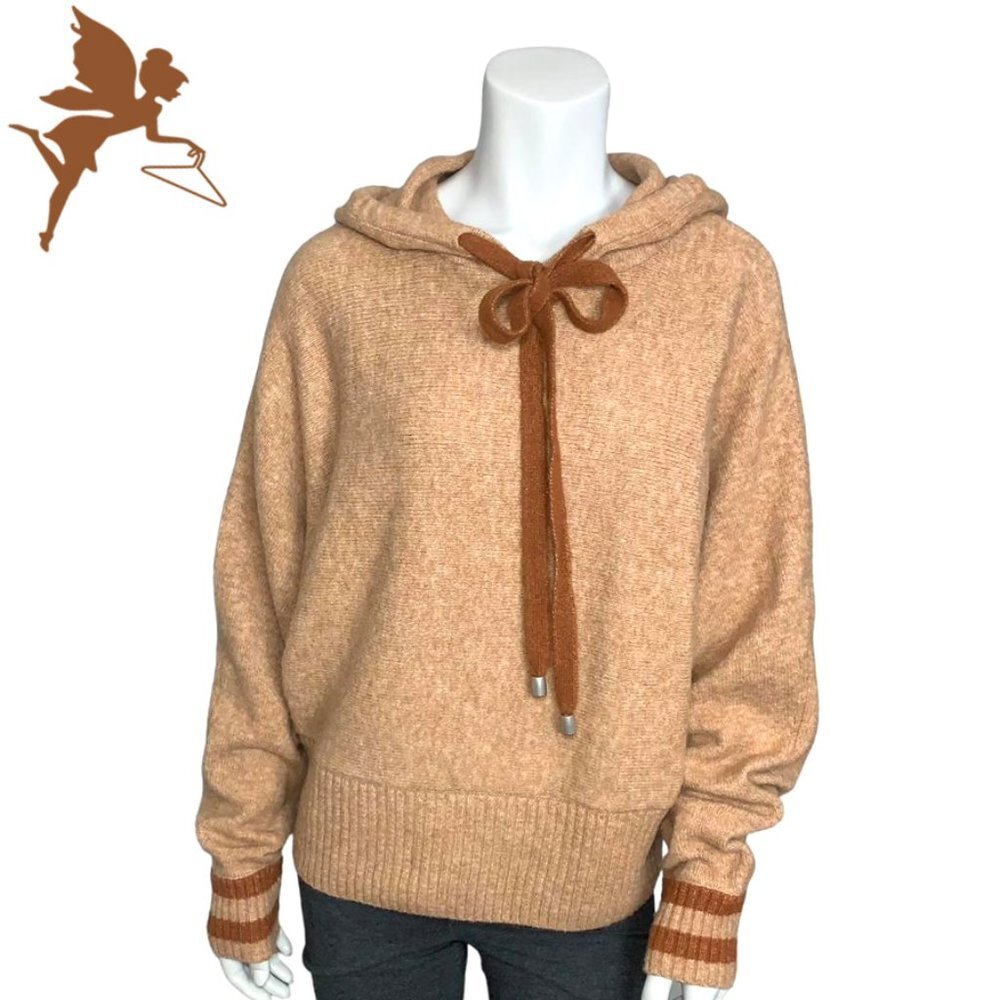 PRINGLE OF SCOTLAND X H&M Varsity Hoodie Sweater in RARE Camel Colour - Picture 3 of 8